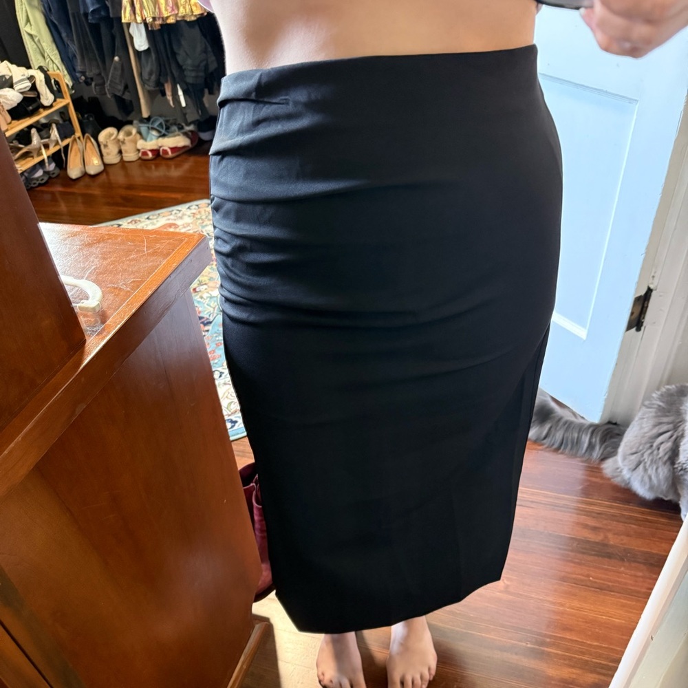 Commense Black Midi Skirt